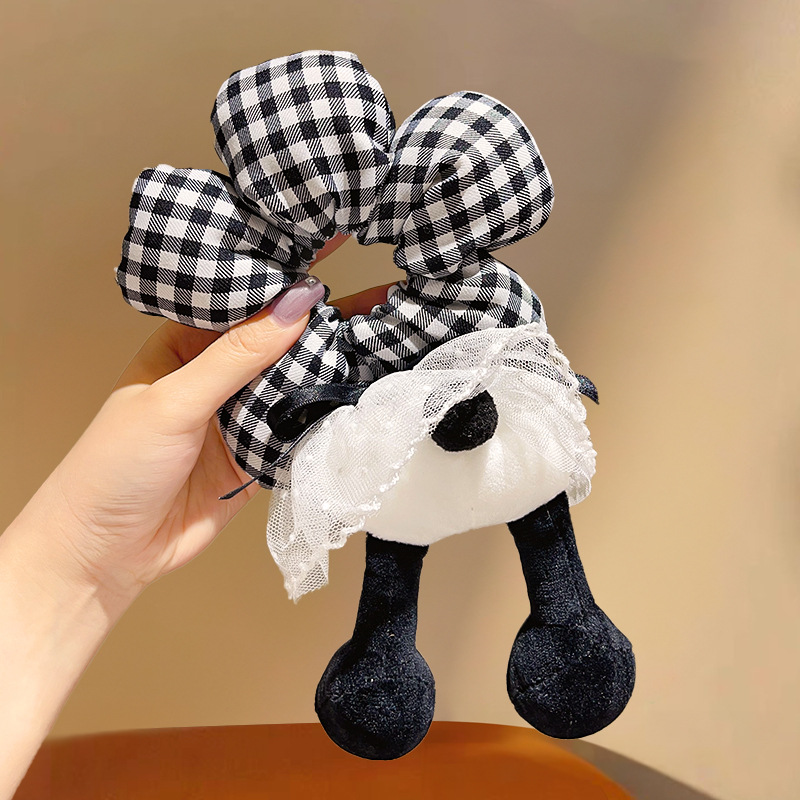 Mickey culo, lunares, flores, círculos para el cabello del intestino grueso, linda cabeza de bola, cabello de placa de dibujos animados, tocado de sentido avanzado, cuerda para la cabeza de felpa