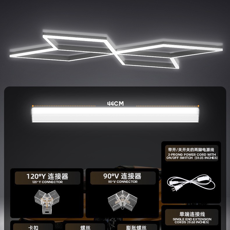 Luz de belleza de automóviles lavado de automóviles lámpara candelabro de estacionamiento lámpara de modelado de techo de panal de color RGB