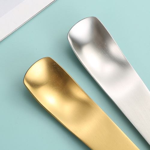 304 stainless steel ice cream spoon flat head square head spoon cake spoon dessert spoon creative seasoning spoon mixing spoon tableware