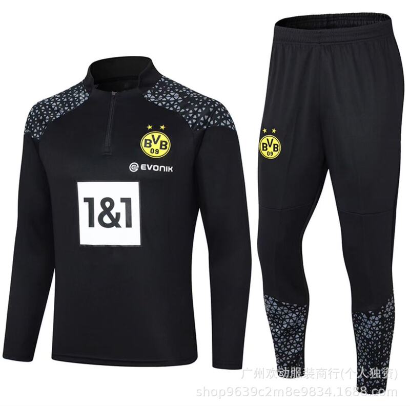 25-26新款足球训练服巴黎阿森纳多特马赛巴萨切尔西AC长袖套装球|undefined