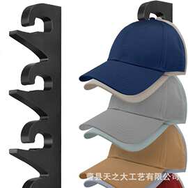 跨境进门玄关帽子收纳架门口免打孔衣帽包包挂钩商用帽子展示架