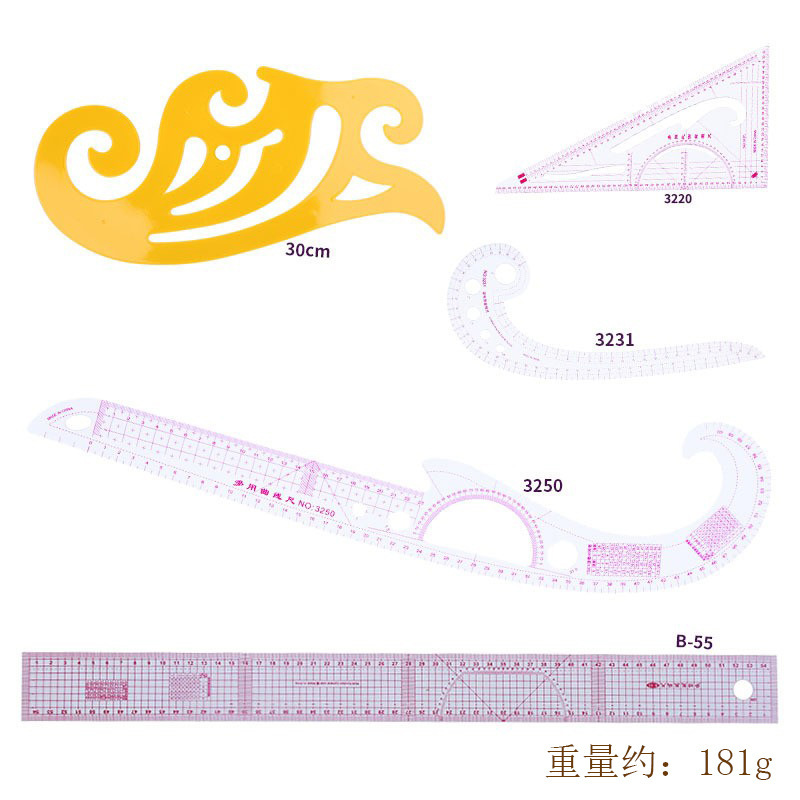 Diseño de ropa Regla de fabricación de patrones Regla de patrones Regla de patchwork Regla de corte Regla de corte Regla de arco Regla suave Regla de coser