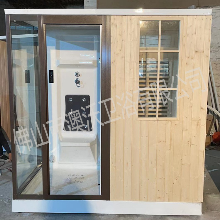 Fabricante de cabinas de ducha integradas personalizadas no estándar con sauna de vapor seco y húmedo, sauna con separación de seco y húmedo