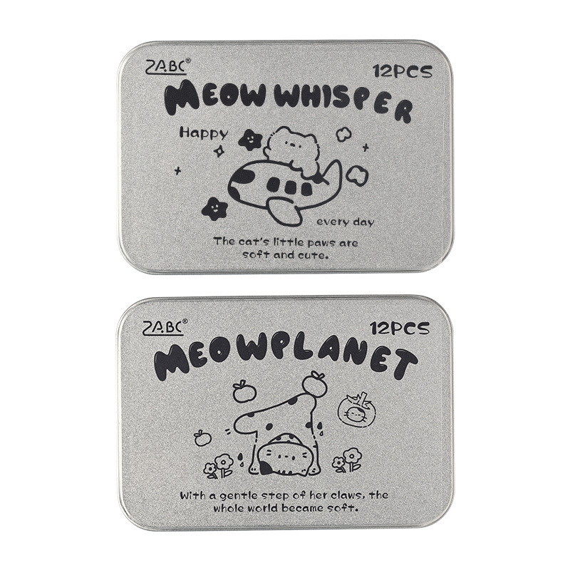 Ocio gato gato dibujos animados madera gato sello de gato bricolaje libro de mano decoración material sello caja de hierro transfronterizo sello de madera