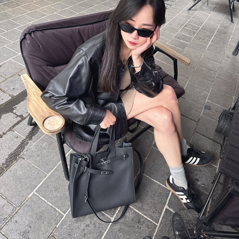大容量高品质新款铂金跨境真皮女包头层牛皮斜挎手提锁扣凯莉大包|undefined