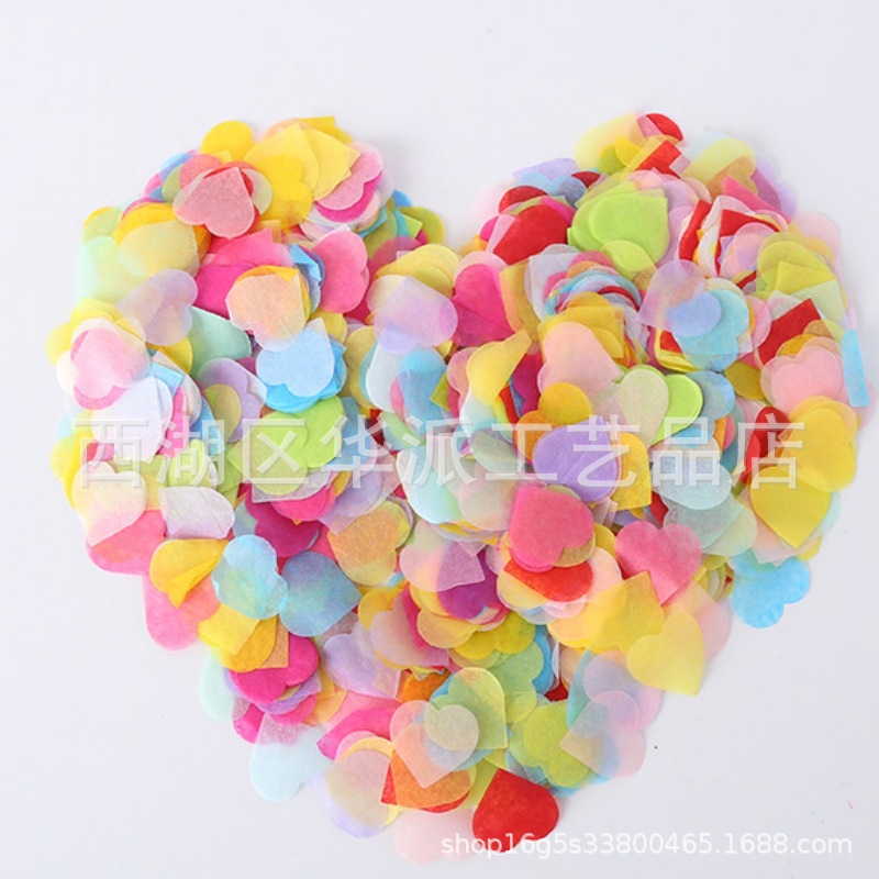 10g colorido 2.5cm confeti de amor fiesta de bodas de San Valentín sosteniendo pétalos globos transparentes relleno de bola de olas