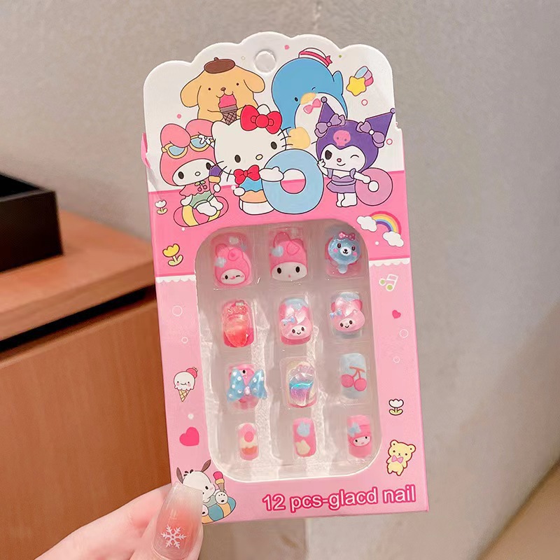 Adorable Sanrio pegatinas de uñas para niños con uñas exquisitas Kolomi Melaty pegatinas de uñas parches de uñas image 15