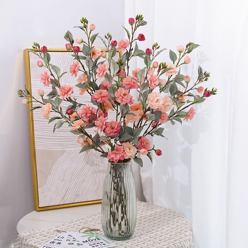 Camellia flor de simulación flor de plástico decoración floral sala de estar decoración floral decoración floral