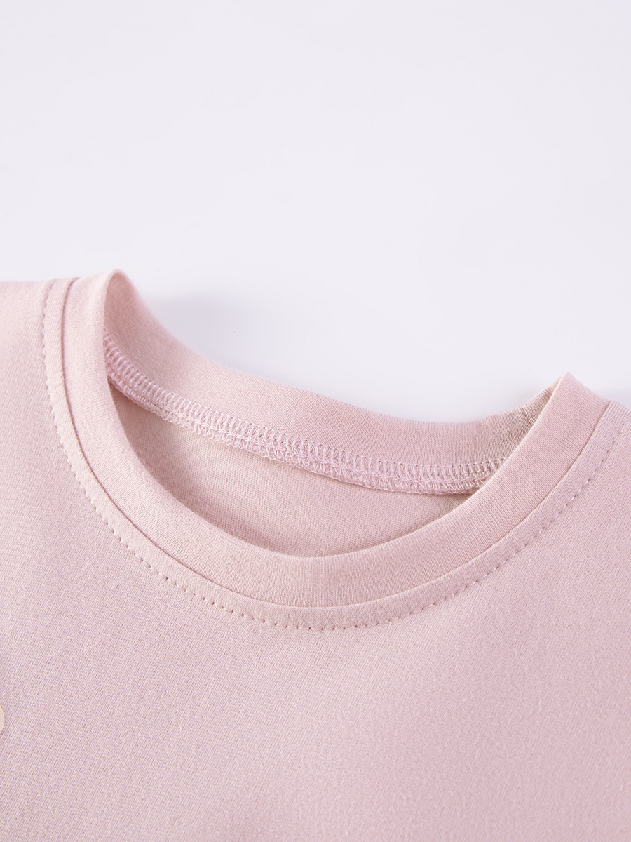 Procesamiento personalizado traje de niña transfronterizo de dos piezas para niños de manga corta de verano traje de niño lindo europeo y americano al por mayor