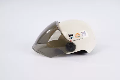 Motorcycle Safety Helmet, Motosiklet kaskı (dəbilqə) - beige-brown-long-mirror-3c-certification