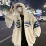 连帽青少年宽松撞色夹克