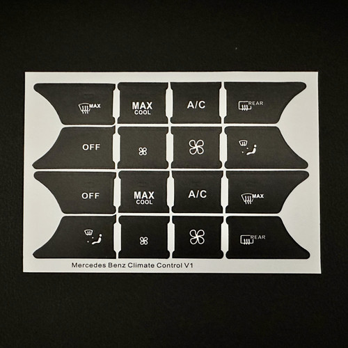 Car interior button sticker fit Mercedes-Benz 2007-2014 year AC center console repair car decal