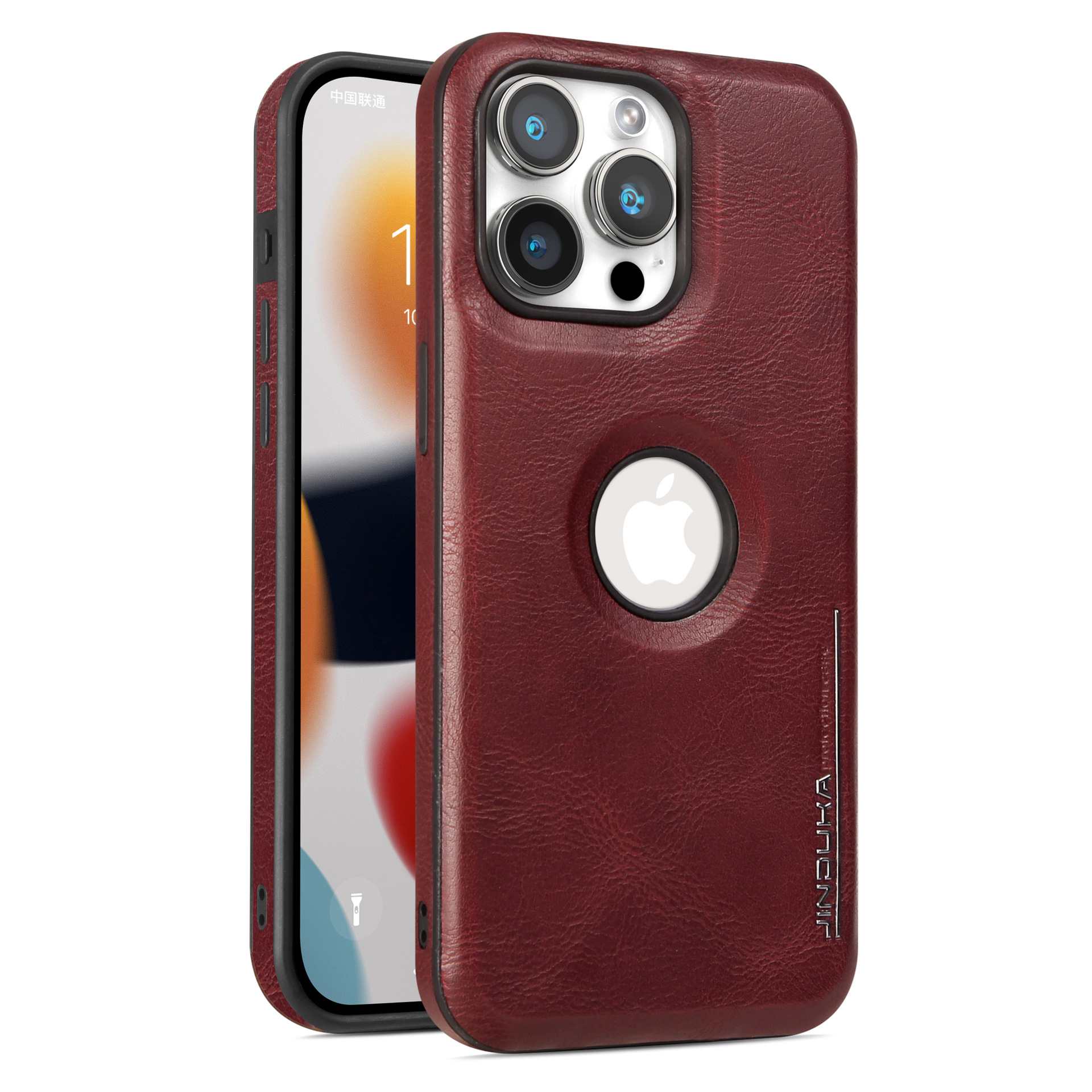 Ốp lưng điện thoại da cao cấp từ tính chống sốc cho iPhone 16 Pro Max kèm giá đỡ — Bao da giá đỡ nhãn rò rỉ Màu Đỏ, Bao da giá đỡ nhãn rò rỉ màu đen, Bao da giá đỡ nhãn rò rỉ màu xanh lam, Bao da giá đỡ nhãn rò rỉ-màu nâu nhạt