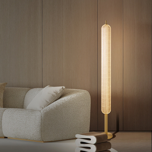 All-Copper Vertical Table Lamp Bedroom Bedside Integrated Side Coffee Table Living Room Sofa Side Atmosphere Light Luxury Floor Lamp