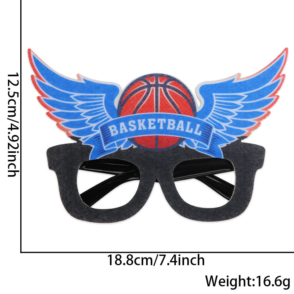 Nuevas gafas de fiesta con tema de baloncesto Juegos de juegos de baloncesto Decoración de juegos de baloncesto Aficionados animando Marco de gafas fotográficas