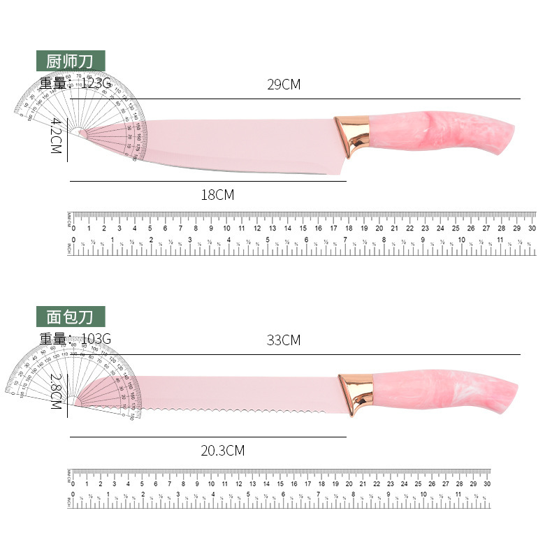 Fábrica directa de dibujos animados creativos cuchillo de cuchillo de cocina cuchillo de frutas cuchillo de cocina cuchillo de 6 piezas