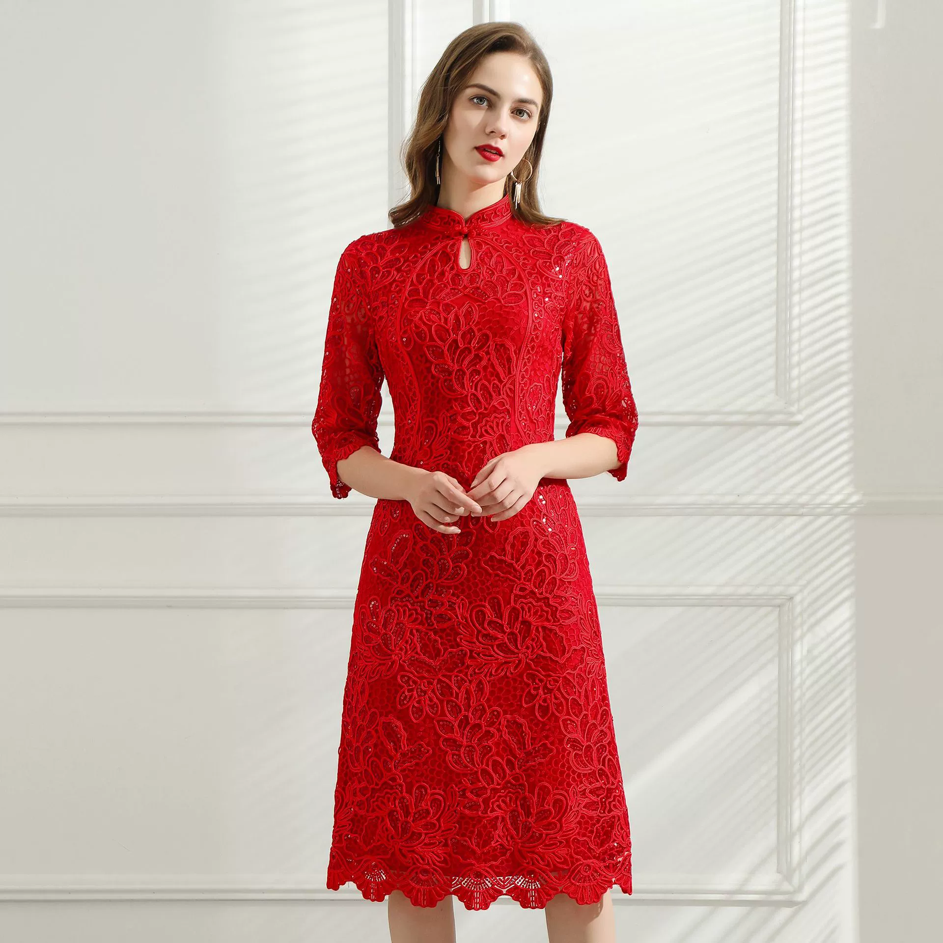 Платья для женщин среднего возраста на свадьбу в качестве матери невесты, свадебные платья для свекрови на свадебный банкет, платья с короткими рукавами, чонсам, современный чонсам