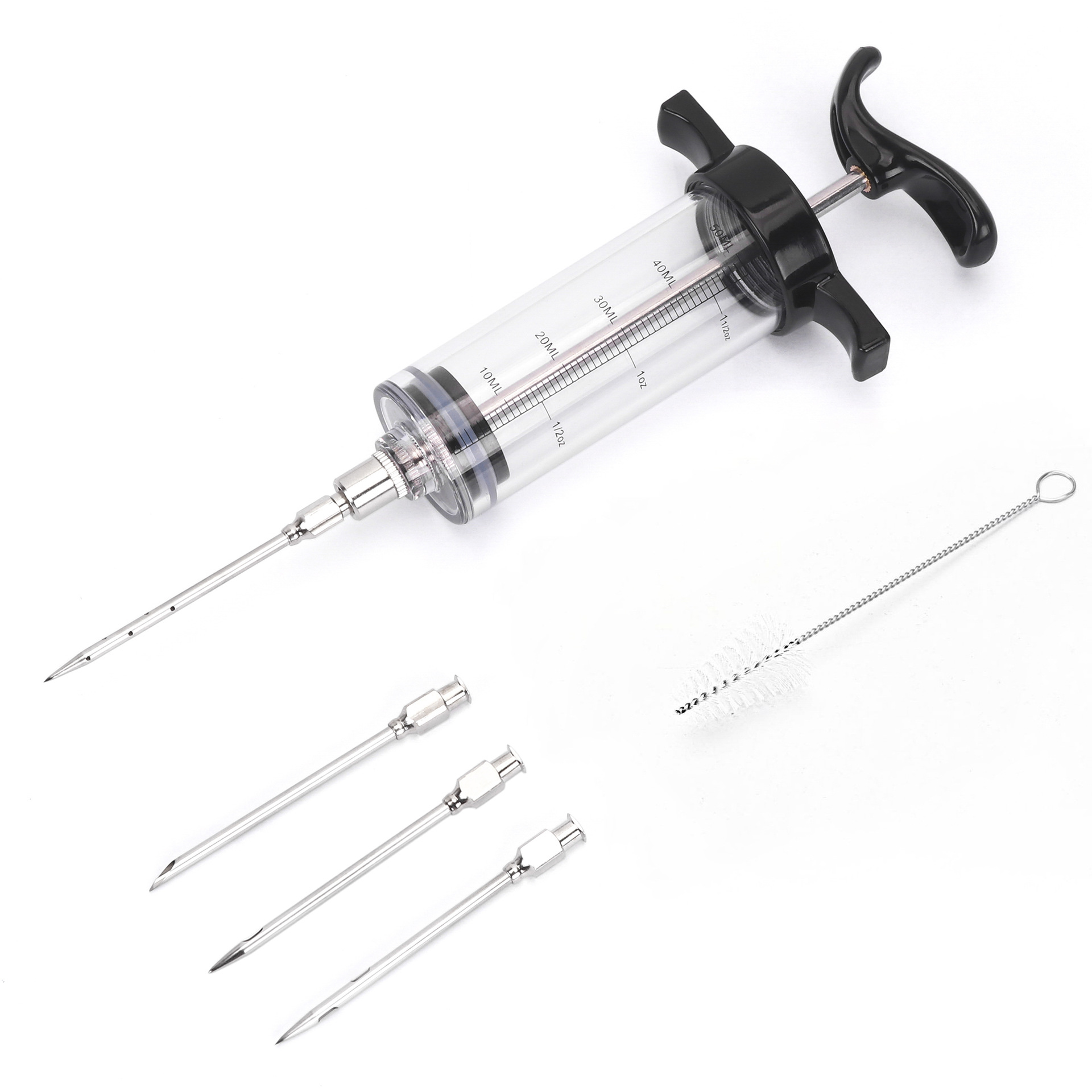 50ml 검정색 바늘 4개 + 브러시 세트