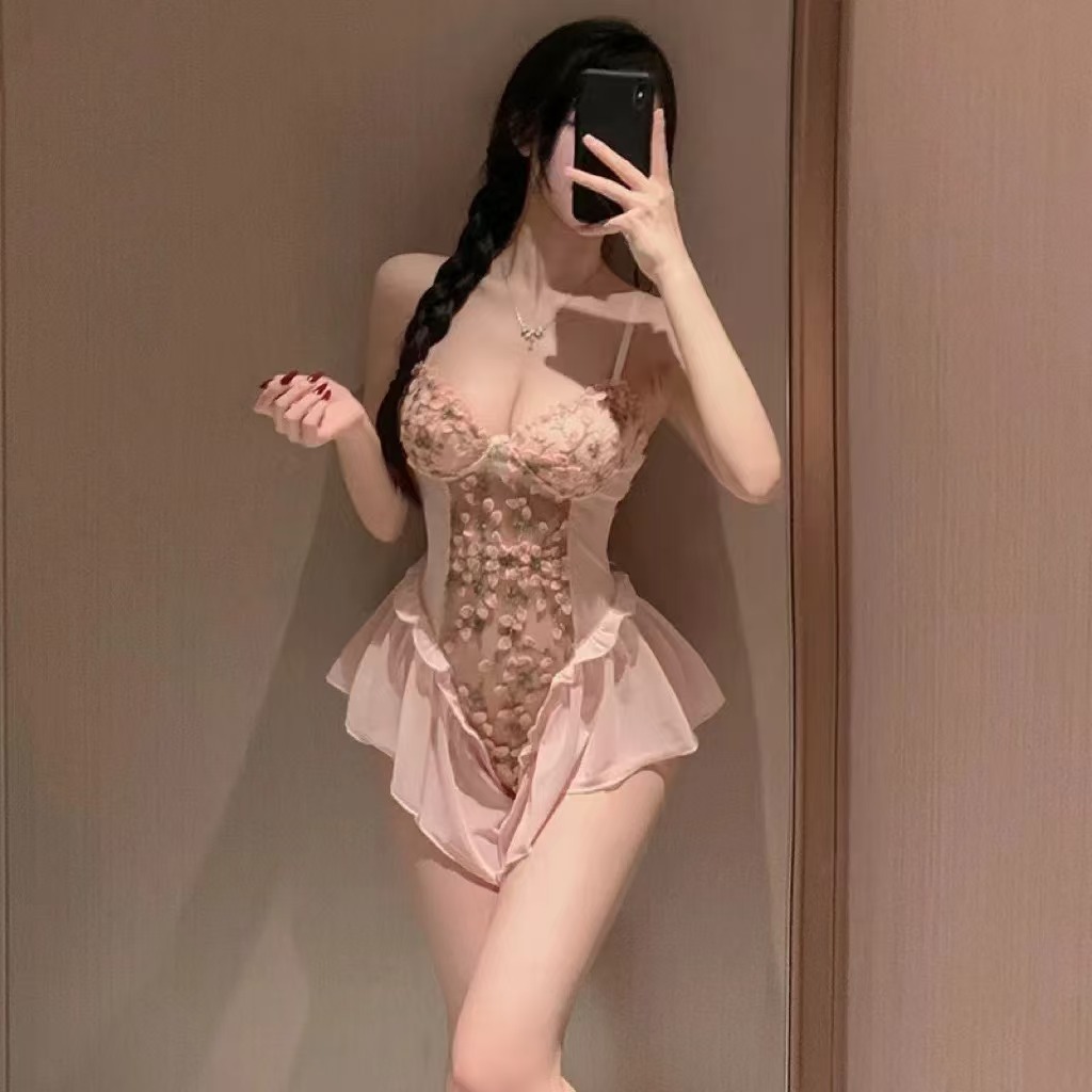 핑크 꽃무늬 스커트