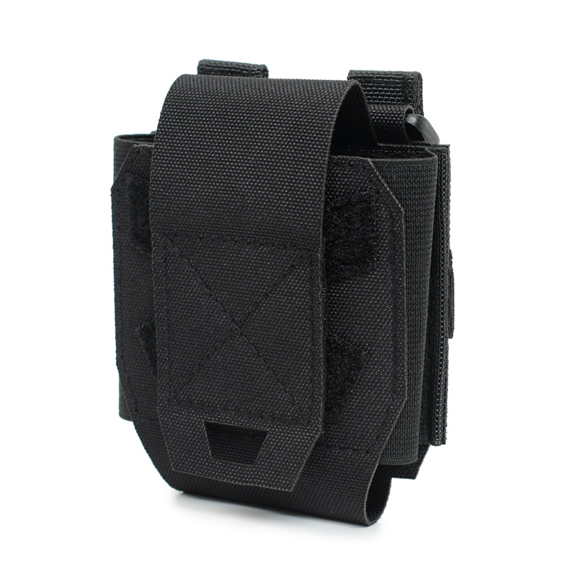 Black Handcuff Pouch Quick-Release Tactical Attachment Pouch Training Tactical Vest Belt Military Enthusiast MOLLE Handcuff Bag