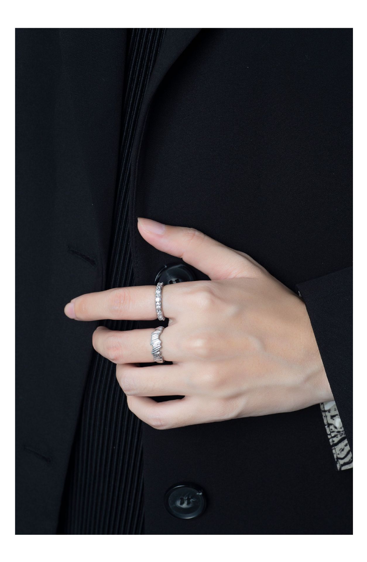 Simple Style Geometric Copper Plating Zircon Open Ring