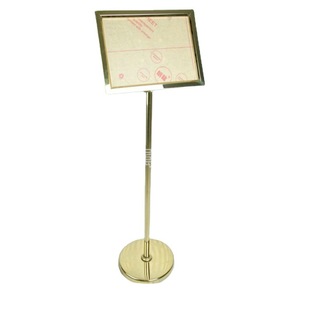 Factory supply wholesale A4 hotel Bevel display stand shopping mall advertising sign titanium standing card Water sign display board