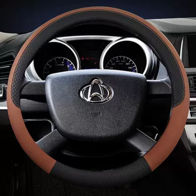 Steering wheel cover – small size Four Seasons cross-border - embossed-black-coffee-round-38cm