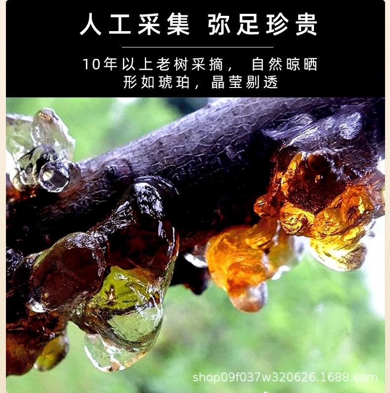 Peach Gum Tao Jiao 桃胶 Natural Edible Resin Large Granules Cleaned 500g for Sweet Soups and Desserts in use