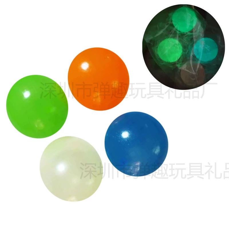 Тон встряхивания Тот же стиль Липкий целевой мяч Флуоресцентный светящийся декомпрессионный вентиляционный верх Липкий настенный шар Сжимающий вентиляционный мяч Игрушка для декомпрессии