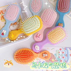Adorable Mini Air Cushion Comb Pink Air Cushion Massage Comb for Girls, Small Comb, Ins Cartoon Portable Comb