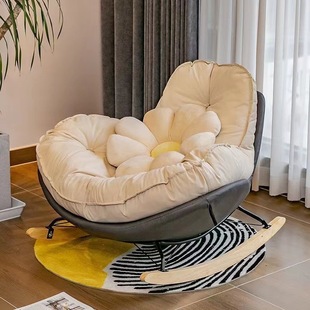 Single Rocking Chair, Lazy Sofa, Balcony, Living Room, Bedroom, Leisure, Reclining and Sleeping, Eggshell Penguin Chair, Factory Supply