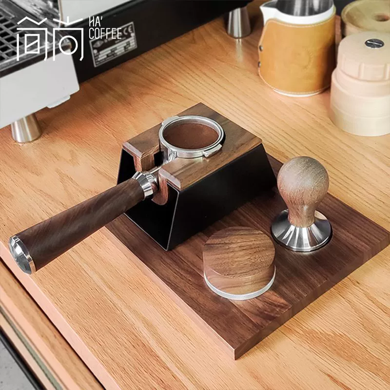Подставка «Три в одном» из орехового кофе с порошком Эспрессо кофемашина ручка кронштейн 58 мм барная трапециевидная стойка для хранения