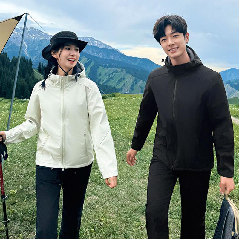 Outdoor Anti-fouling Soft Shell Jacket Printed Men's and Women's Windproof Waterproof Business Jacket Jacket Overalls Mountaineering Jacket