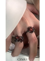 Rusty Moonlight Genderless Men's and Women's Ring Indie Design Instagram Opening Adjustable Cold Style Accessory