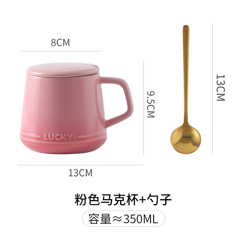 핑크 머그잔