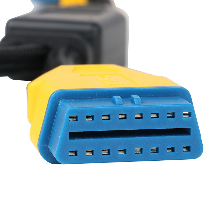 Coche obd un minuto tres adaptador cable reforzado nylon obd un arrastre tres cable de extensión divisor 16 pin 16 núcleo