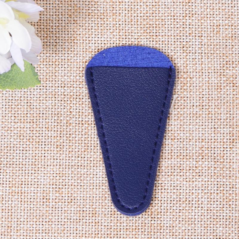 Gran escala de stock de cuero grueso pequeño cubierta de tijeras nariz cejas de corte de hilo cabeza de belleza tijeras cubierta de almacenamiento de costura