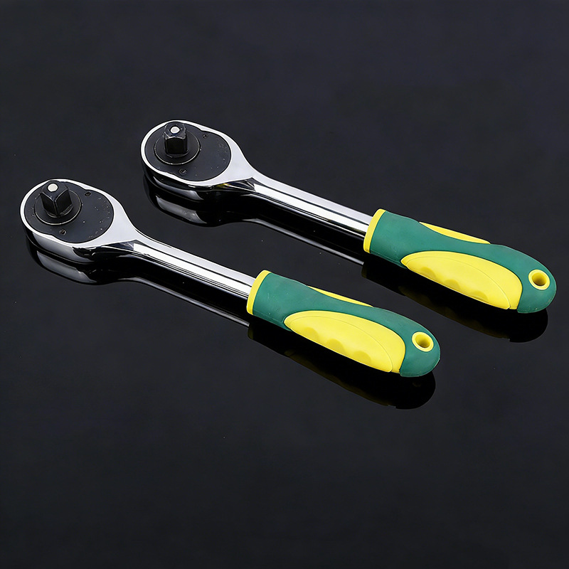 批发自动脱落棘轮扳手工业级大飞快速镜面套筒扳手汽车维修工具