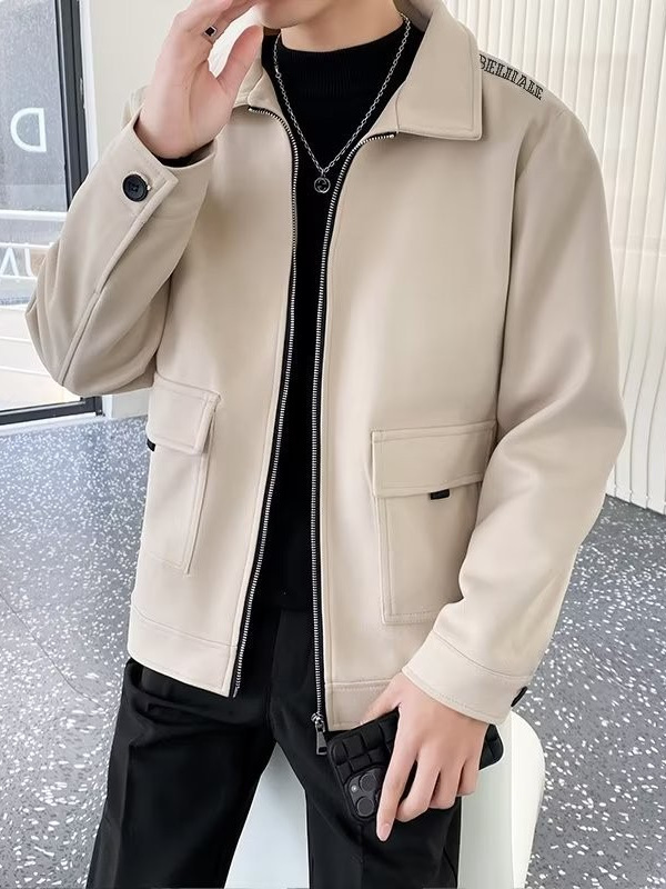 2024 chaqueta para hombres primavera y otoño moda coreana chaqueta de marca de moda casual para hombres otoño salvaje para jóvenes estudiantes ropa