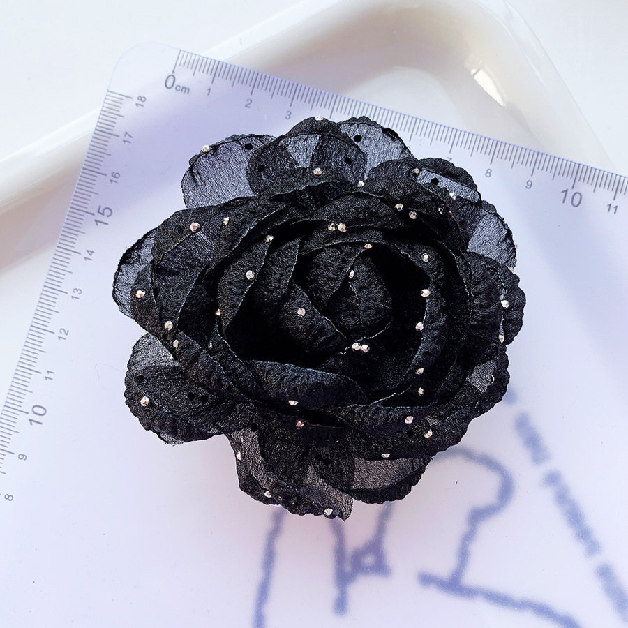Accesorios de flores de diamante de estrella negra diy ropa accesorios de tela accesorios zapatos bolsas accesorios semiacabados flores image 5