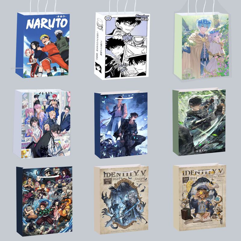 Anime Merchandise Two-Dimensional Kraft Paper Bag Tote Bag Cartoon Lucky Bag Miku Gift Bag in Stock Anime Merchandise Two-Dimensional Kraft Paper Bag Tote Bag Cartoon Lucky Bag Miku Gift Bag in Stock