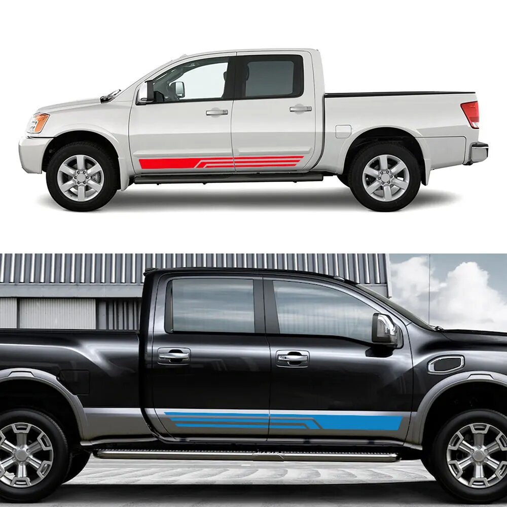 Aplicable a la etiqueta del coche de la puerta de la camioneta Calcomanía Hilux Tacoma Ford Chevrolet Nissan cincuenta campanas del coche