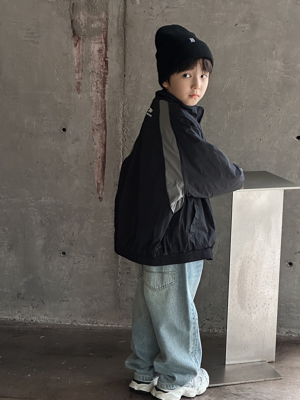 艾摩贝贝加绒款2025秋冬儿童户外拼色冲锋衣男女童保暖夹克外套潮|undefined