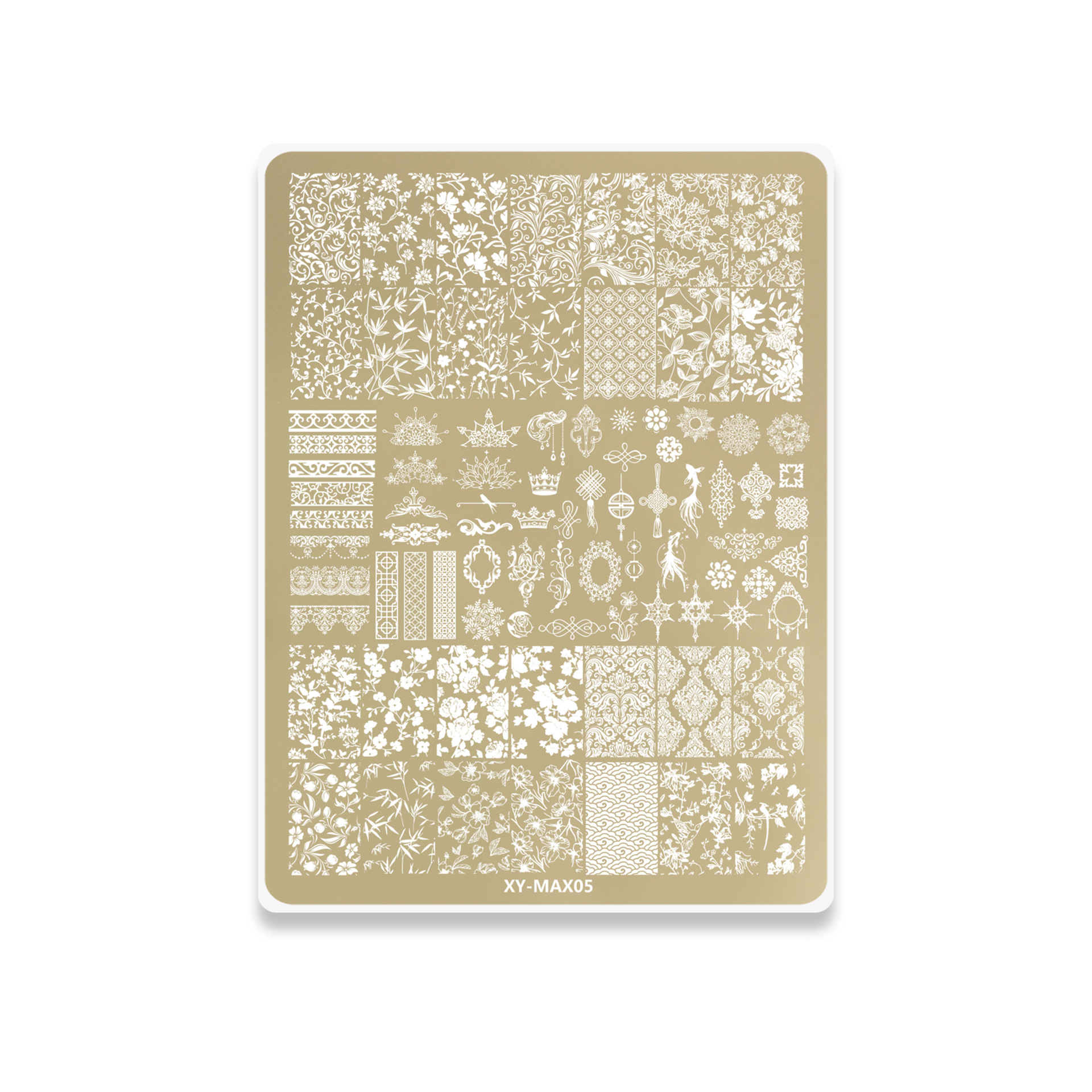 Pequeño libro rojo súper grande placa de acero con estampado de uñas mariposa flor a cuadros plantilla de transferencia de uñas francesa tablero de huevo de uñas