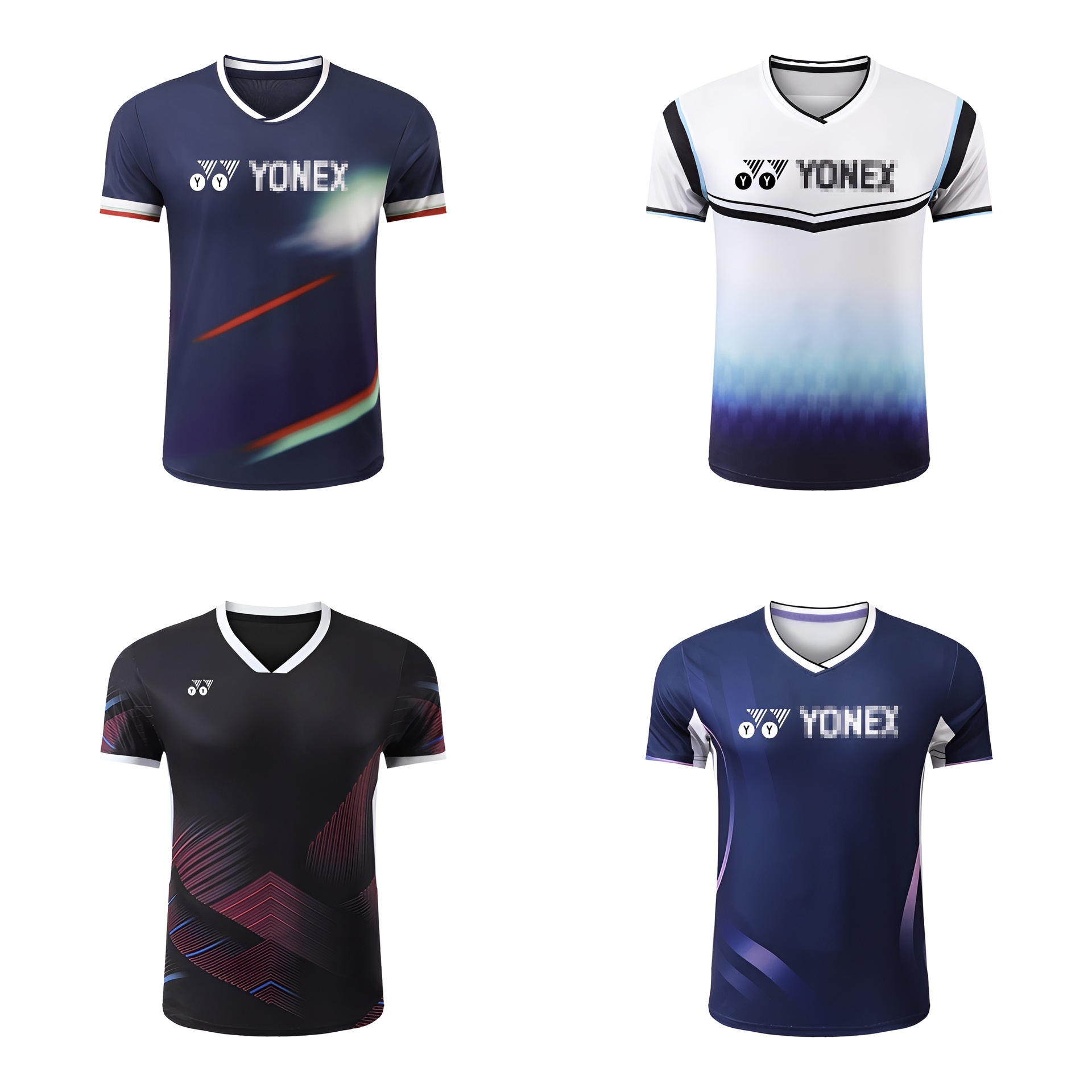 Yy New Badminton Clothing Sports Quick-Drying Women's Competition Ice Silk Training Short-Sleeved Suit Men's Tennis Training Clothing