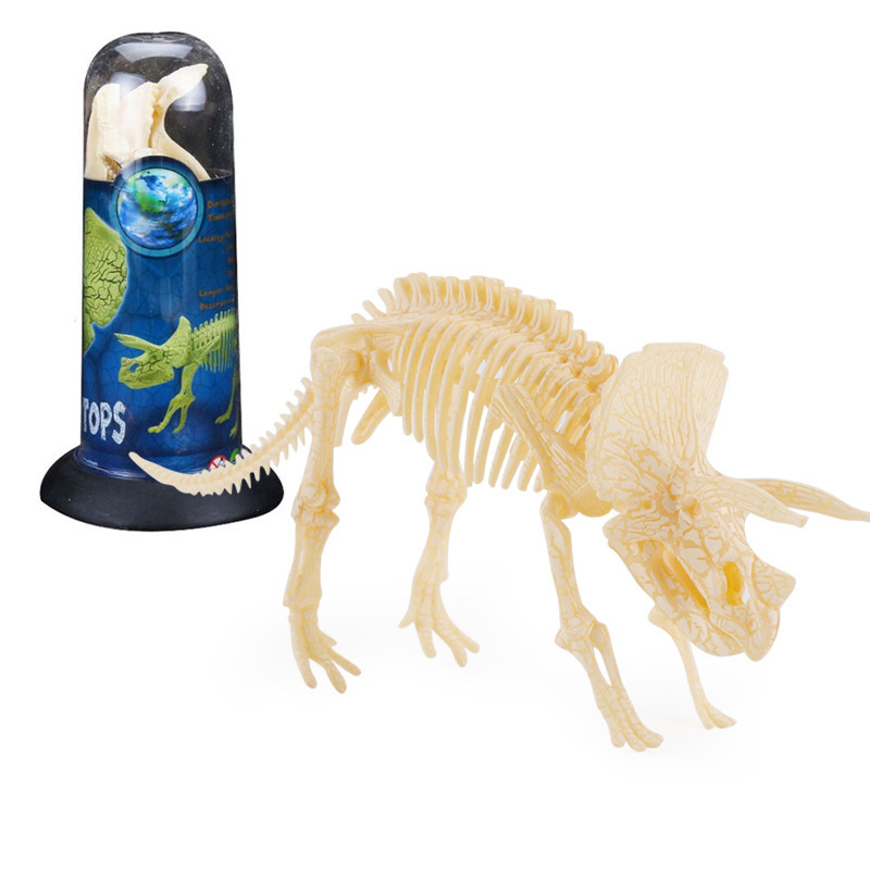 Transfronterizos de venta caliente simulación sólida modelo de cráneo de dinosaurio estático T. rex Velociraptor esqueleto arqueológico juguetes para niños