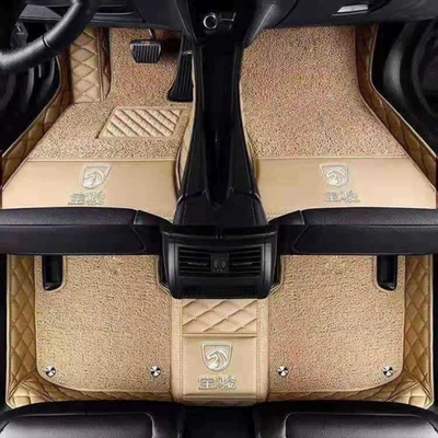 Modelə uyğun ayaqaltı – mats - baojun-310-double-layer-rice-with-car-logo-rice