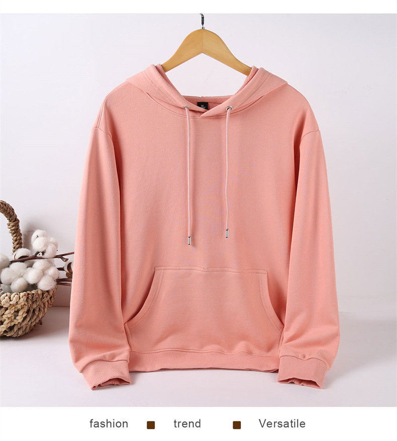 Sweatshirt autumn new item hoodie loose shoulder solid color trendy brand long sleeved men's pullover jacket_voghion.com