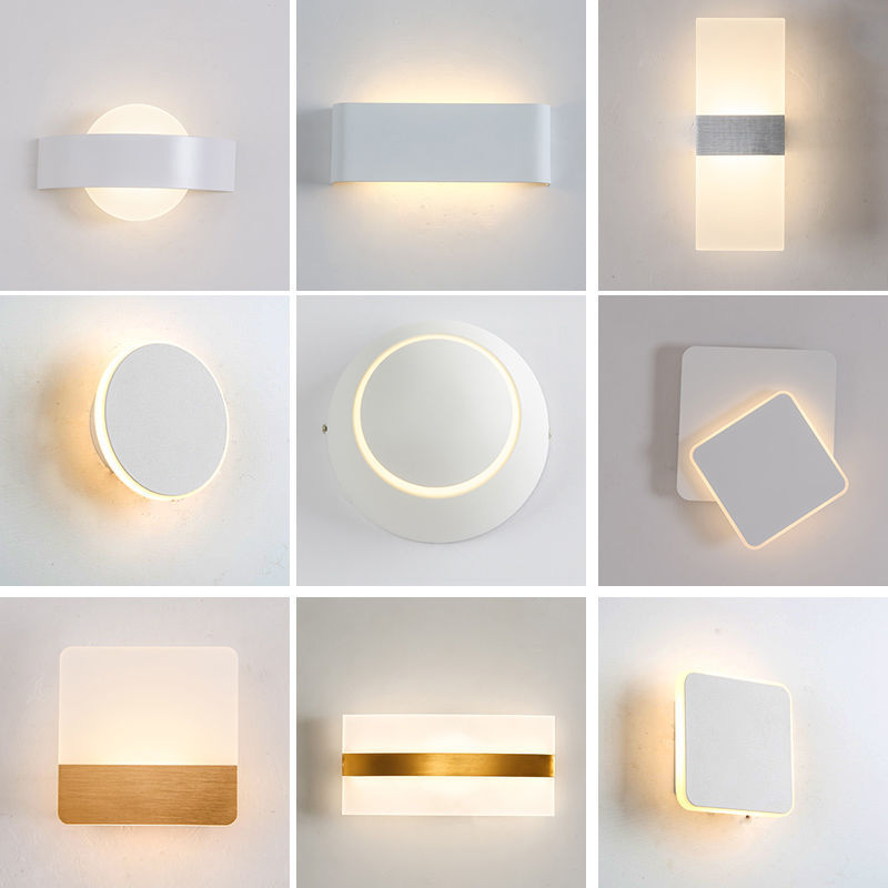 Wall lamp bedroom bedside lamp rectangul...