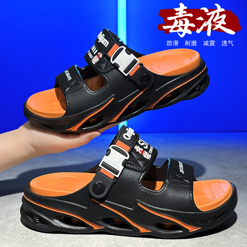 Zapatillas verano nuevo estilo casual para hombres sandalias de conducción de uso exterior tallas grandes sandalias de playa ligeras con sensación de mierda